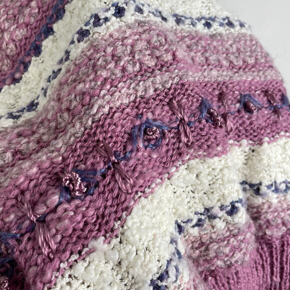 VTG 80s Expressly for Joyce Sweater Vest Striped Coquette Sleeveless Knit Preppy - Picture 9 of 14